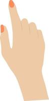 Hand with finger vector