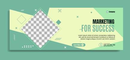 Modern banner template design for business webinar, marketing webinar, online class program, etc vector