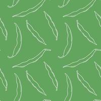 Seamless bean pattern in doodle style. Vector image.