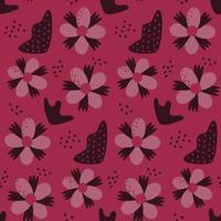 eamless pattern with abstract flowers. Template for fabric, textiles, wrapping paper, wallpaper and other things. vector