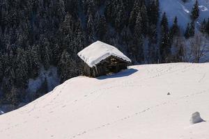 Winter landscape in Austrian Alps photo