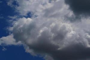 Stormy weather and dark clouds photo