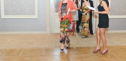 guests arriving at the wedding ceremony photo