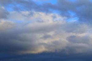 Stormy weather and dark clouds photo