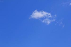 Clear blue sky and white clouds photo