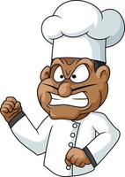 Angry chef man cartoon mascot design vector