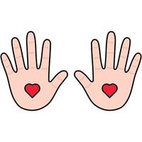 Hand Waving Love which can easily edit or modify vector