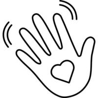 Hand Waving Love which can easily edit or modify vector