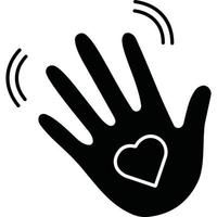 Hand Waving Love which can easily edit or modify vector