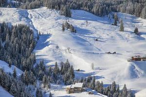 Winter landscape in Austrian Alps photo