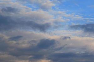 Stormy weather and dark clouds photo