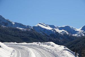 Winter landscape in Austrian Alps photo