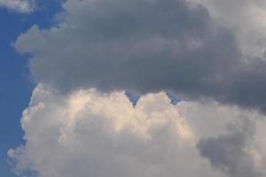 Stormy weather and dark clouds photo