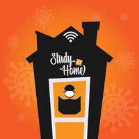 stay at home banner vector