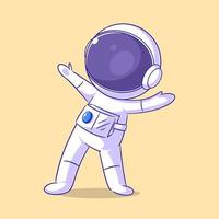 The astronaut is feeling happy inside vector