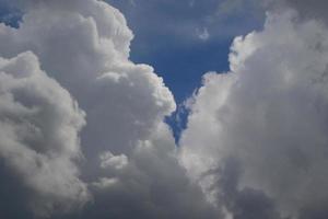 Stormy weather and dark clouds photo