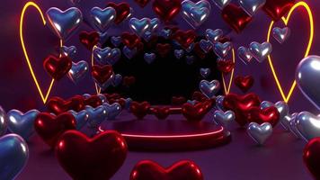Valentijn hart tunnel achtergrond video