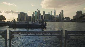 Lower Manhattan at Sunset video