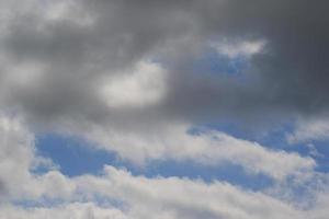 Stormy weather and dark clouds photo