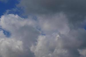 Stormy weather and dark clouds photo