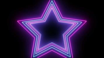 Abstract star laser neon bright background video