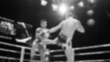 Blurred images black and white photo style of Thai boxing or Muay Thai