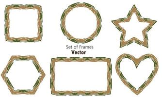 Set of Decorative vintage frames and borders set vector