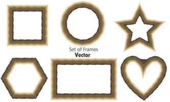 Set of Decorative vintage frames and borders set vector