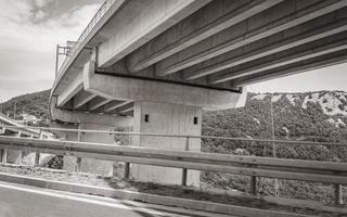 Elevated highway and bridge in Bakar Croatia. photo