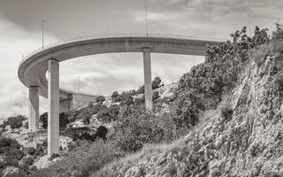 Elevated highway and bridge in Bakar Croatia. photo