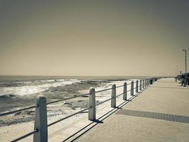 paseo marítimo de sea point beach en ciudad del cabo sudáfrica. foto