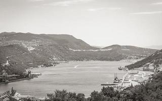 The blue bay and port of Bakarski zaliv Bakar Croatia. photo