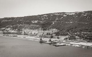 The blue bay and port of Bakarski zaliv Bakar Croatia. photo
