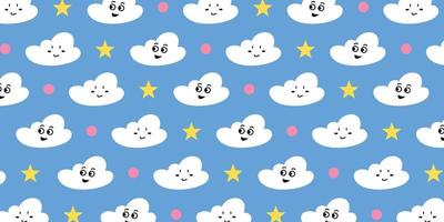 lindo personaje de nube con estadística para fondo de diseño y papel tapiz infantil vector