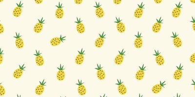 diseño abstracto de fondo de piña. ilustración de frutas tropicales para un fondo minimalista y lindo vector