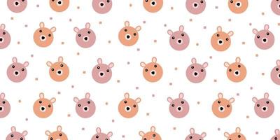 Cute bear pattern for kids background and wallpaper. Abstract minimalist design in trendy style vector