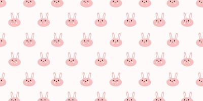 Abstract pink bunny pattern for background. Cute rabbit illustration for fabric and print pattern vector