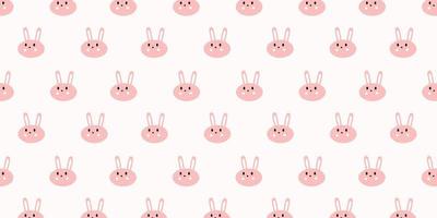 Abstract pink bunny pattern for background. Cute rabbit illustration for fabric and print pattern vector