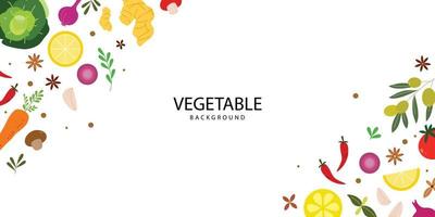 plantilla de banner de comida saludable abstracta. diseño de especias de cocina para el diseño de fondo vector