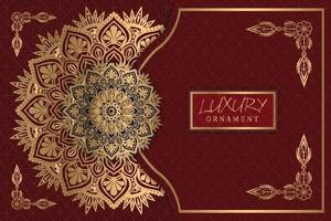 Luxury golden geometric mandala ornament shape background. vector ethnic mandala