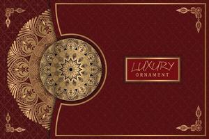 Luxury golden geometric mandala ornament shape background. vector ethnic mandala