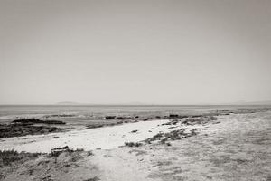 Robben Island seen from Sea Point Cape Town, South Africa. photo