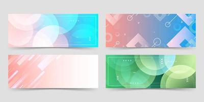 banner background. full color, gradation, collection set vector