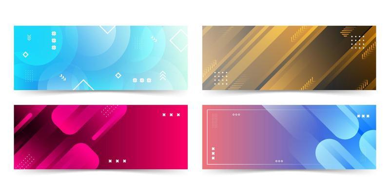 banner background. full color, gradation, collection set