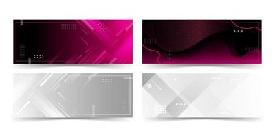 banner background. full color, gradation, collection set vector