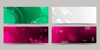 banner background. full color, gradation, collection set vector