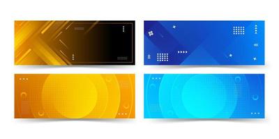 banner background. full color, gradation, collection set vector