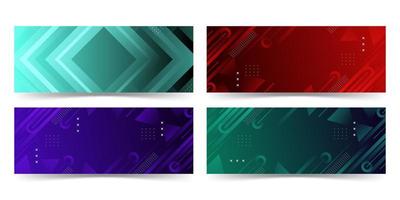 banner background. full color, gradation, collection set vector