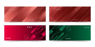 banner background. full color, gradation, collection set vector