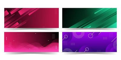 banner background. full color, gradation, collection set vector